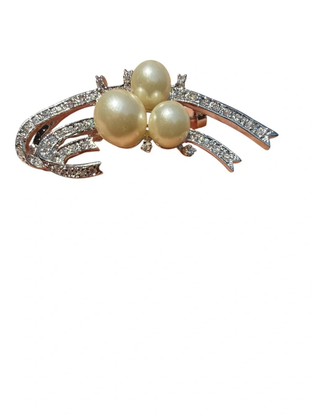 Genevive Women's Silver CZ Brooch - NWOT